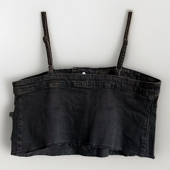 Wild Fable Women’s Brown Reworked Cropped Denim Tank Top Size MEDIUM Brown - Picture 2 of 3